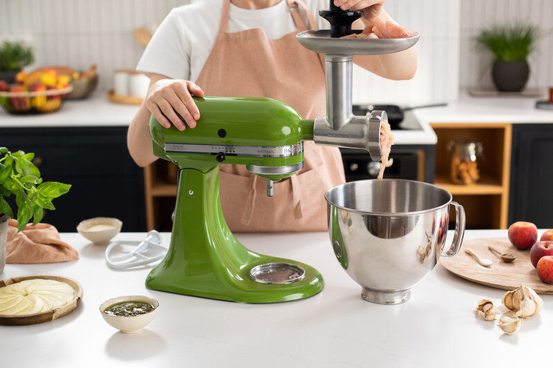 KitchenAid Vorteilsset Metallfleischwolf+ Gemüseschneider+ Zusatztrommeln