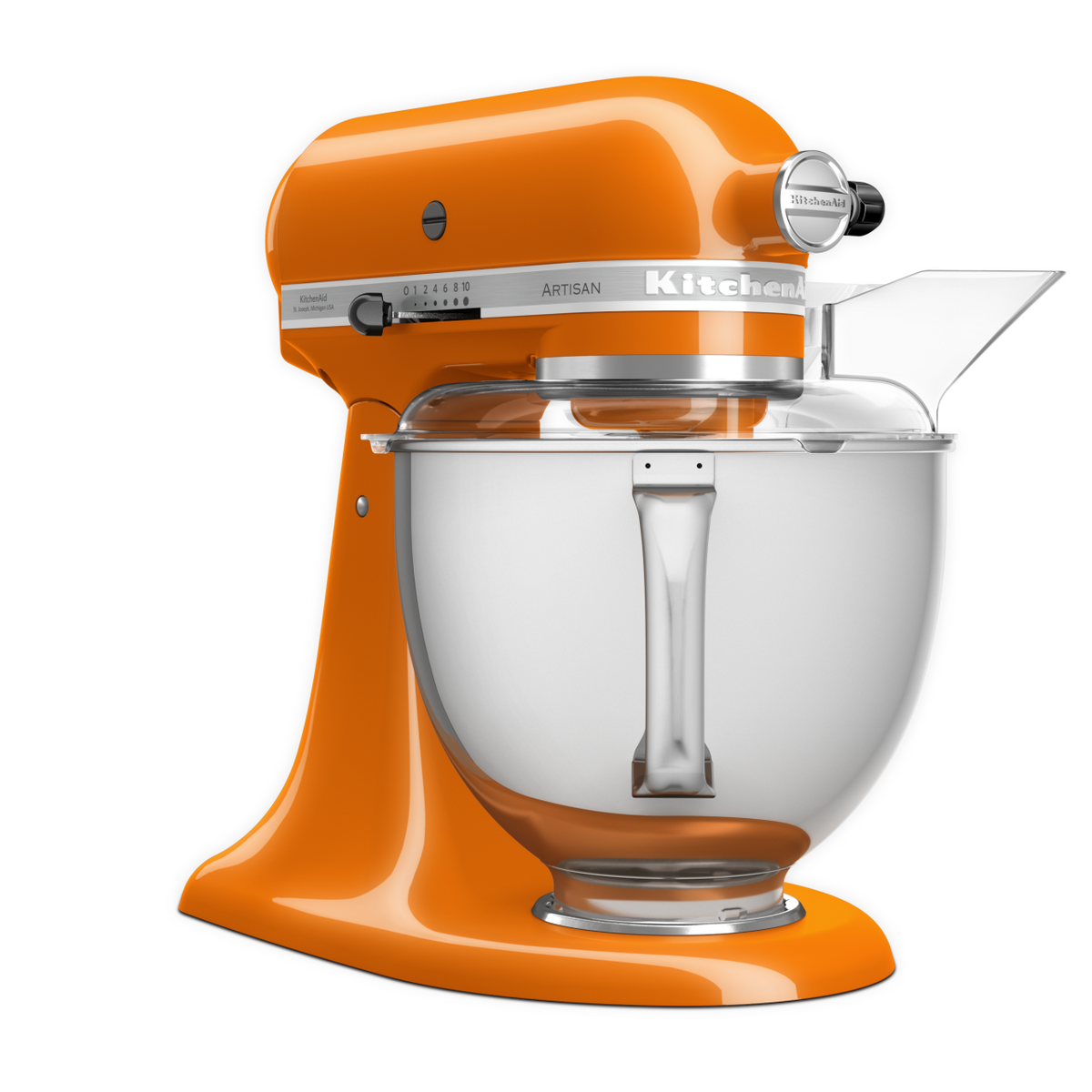 KitchenAid 4,8 L 5KSM175 Artisan Küchenmaschine Steellover mit Edelstahl-Werkzeugen