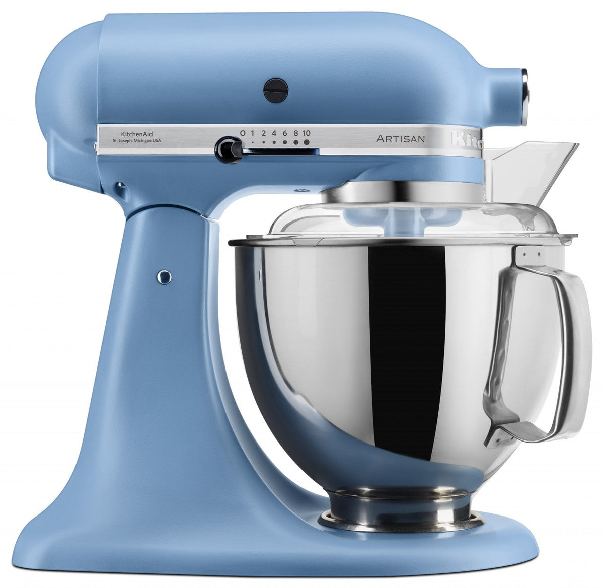 KitchenAid 4,8 L 5KSM175 Artisan Küchenmaschine Steellover mit Edelstahl-Werkzeugen