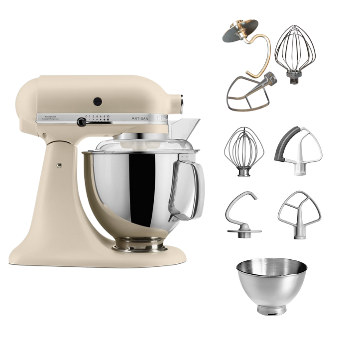 KitchenAid 4,8 L 5KSM175 Artisan Küchenmaschine Tschimmlover mit Tschimmhook Rührelementen
