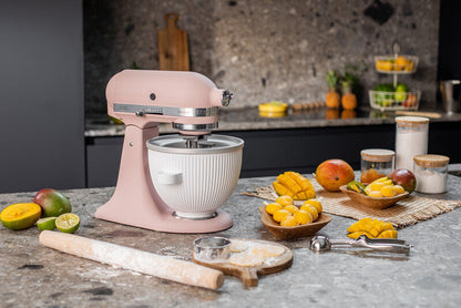 KitchenAid 4,8 L 5KSM175 Artisan Küchenmaschine Breadlover mit Messerschmidt Getreidemühlenvorsatz + Brotbackschüssel