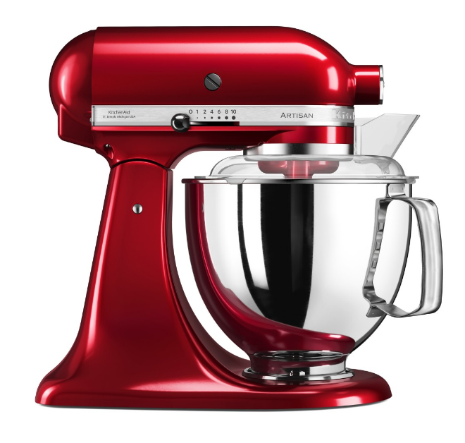 KitchenAid 4,8 L 5KSM175 Artisan Küchenmaschine Pastalover mit Nudelwalzen 3er- Set