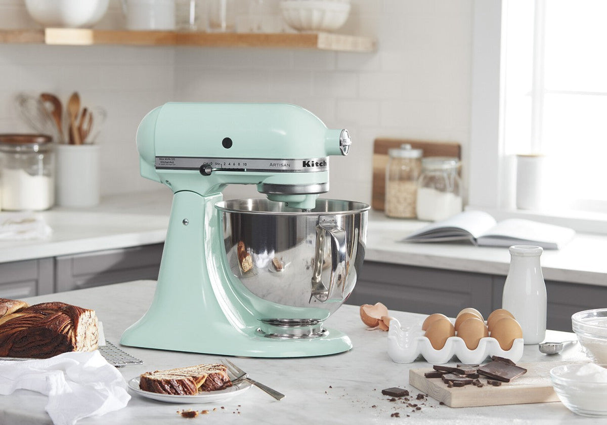 KitchenAid 4,8 L 5KSM175 Artisan Küchenmaschine Steellover mit Edelstahl-Werkzeugen