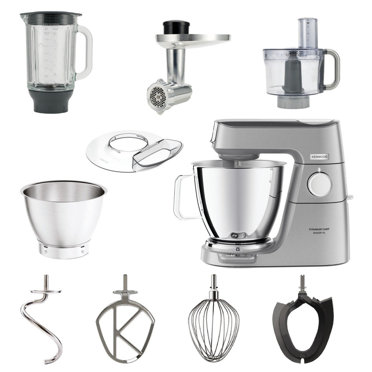 Kenwood Chef Baker XL KVL85.594SI Küchenmaschine 7 l