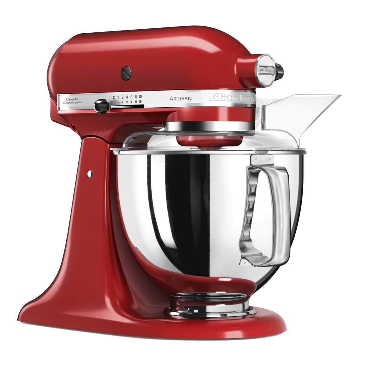 KitchenAid 4,8 L 5KSM175 Artisan Küchenmaschine Steellover mit Edelstahl-Werkzeugen