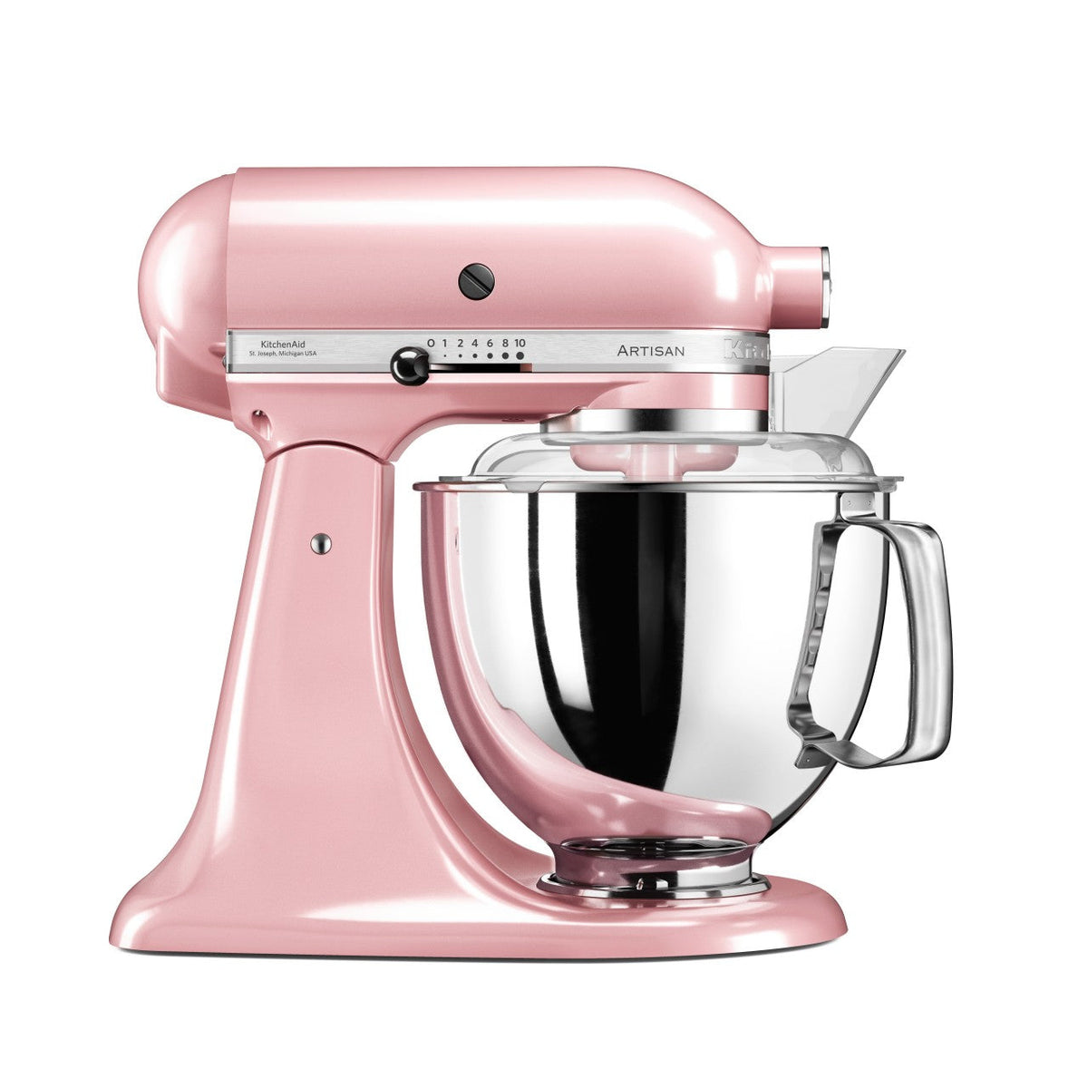 KitchenAid 4,8 L 5KSM175 Artisan Küchenmaschine Steellover mit Edelstahl-Werkzeugen