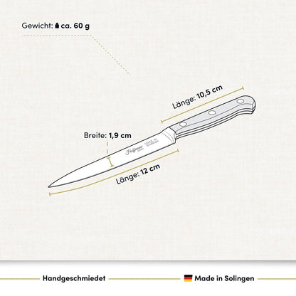 Spickmesser 12 cm, handgeschmiedet in Solingen